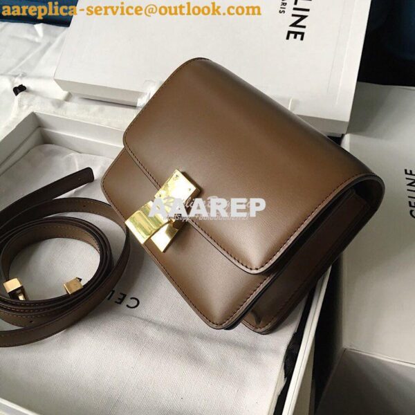 Replica Celine Classic Box Bag in Smooth Calfskin Camel 9