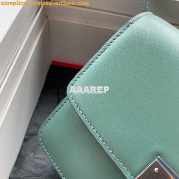 Replica Celine Classic Box Bag in Smooth Calfskin Celadon 6