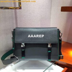 Replica Prada 2VD018 Shoulder Bag Men Black and Green