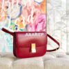 Replica Celine Classic Box Bag in Smooth Calfskin Claret Red 2