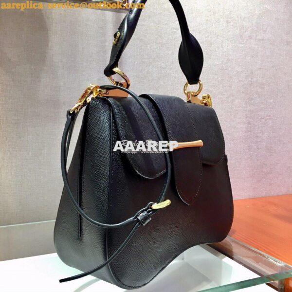 Replica Prada Sidonie Medium Bag 1BN005 Black 4