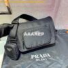 Replica Prada 2VD039 Re Nylon And Saffiano Leather Shoulder Bag in Black