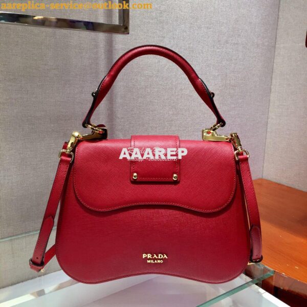 Replica Prada Sidonie Medium Bag 1BN005 Red 6