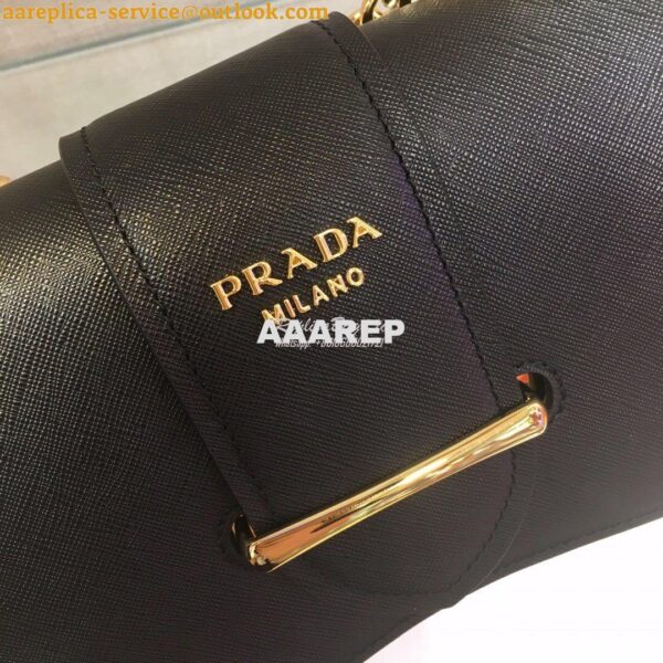 Replica Prada Sidonie Saffiano Leather bag 1BD219 Black 6