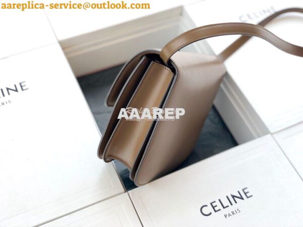 Replica Celine Classic Box Bag in Smooth Calfskin Khaki 5