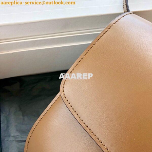 Replica Celine Classic Box Bag in Smooth Calfskin Khaki 6