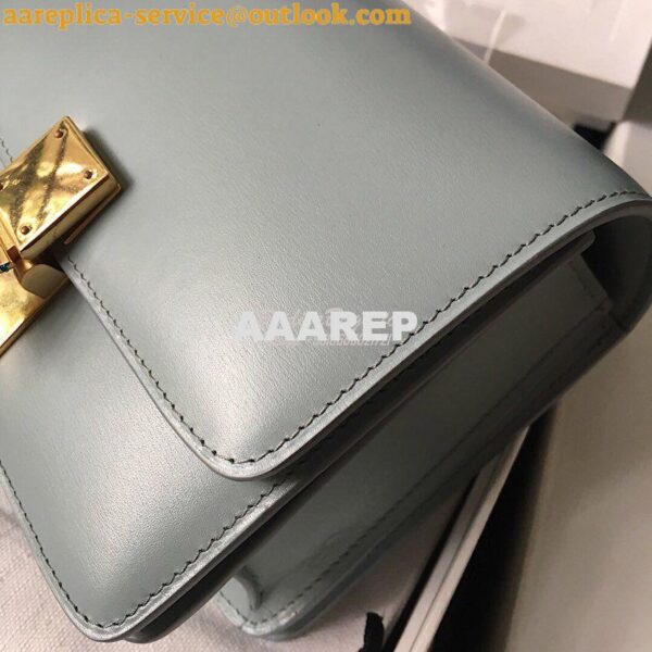 Replica Celine Classic Box Bag in Smooth Calfskin Light Blue 3