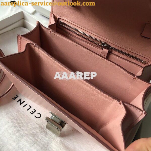 Replica Celine Classic Box Bag in Smooth Calfskin Light Pink 6