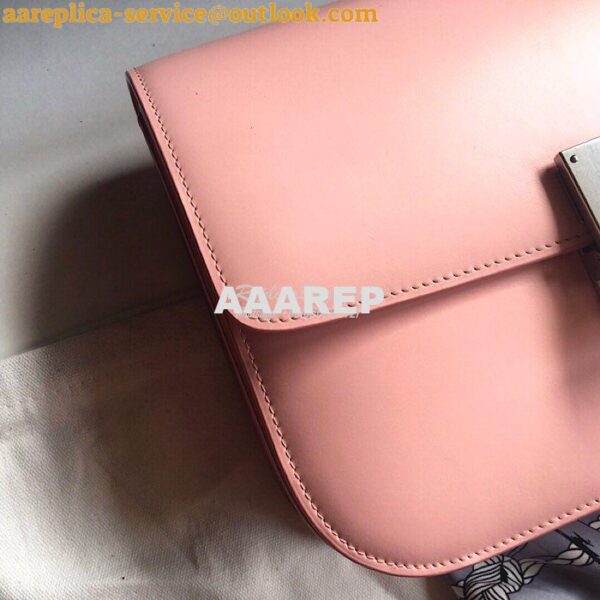 Replica Celine Classic Box Bag in Smooth Calfskin Light Pink 11