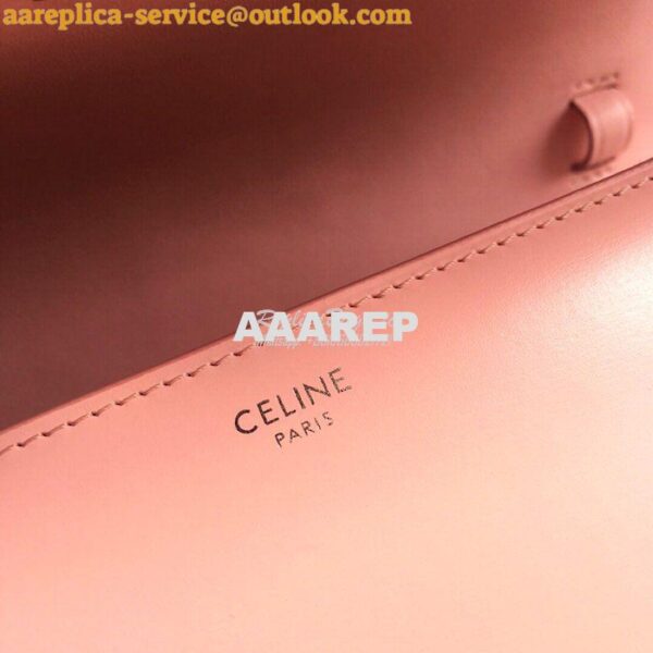 Replica Celine Classic Box Bag in Smooth Calfskin Light Pink 13