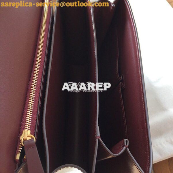 Replica Celine Classic Box Bag in Smooth Calfskin Maroon 8