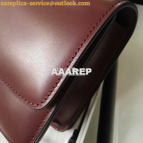 Replica Celine Classic Box Bag in Smooth Calfskin Maroon 12