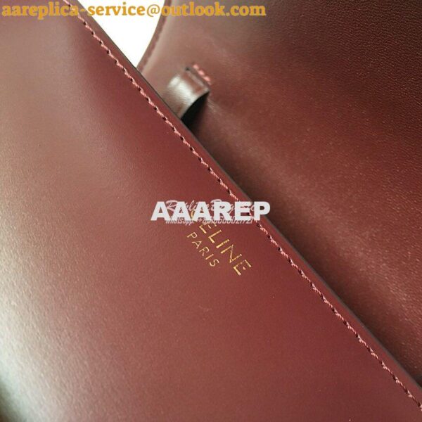 Replica Celine Classic Box Bag in Smooth Calfskin Maroon 14