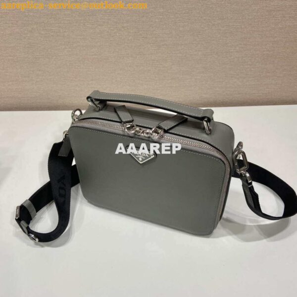 Replica Prada 2VH069 Brique Saffiano leather bag Gray 2