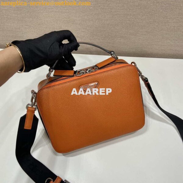 Replica Prada 2VH069 Brique Saffiano leather bag Orange 3