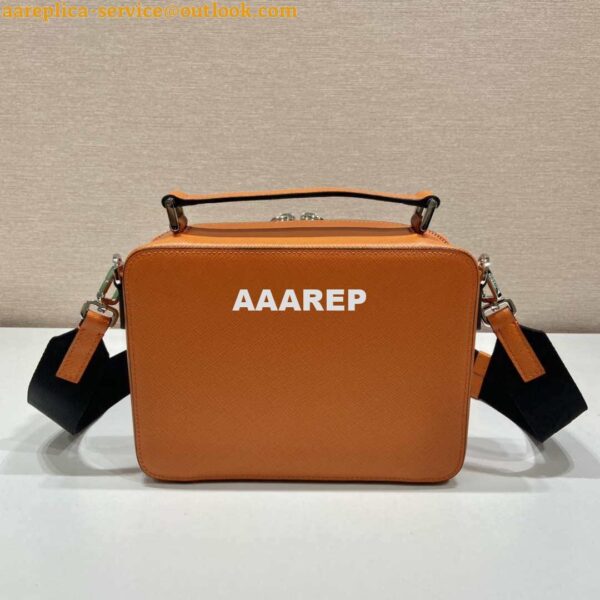 Replica Prada 2VH069 Brique Saffiano leather bag Orange 4