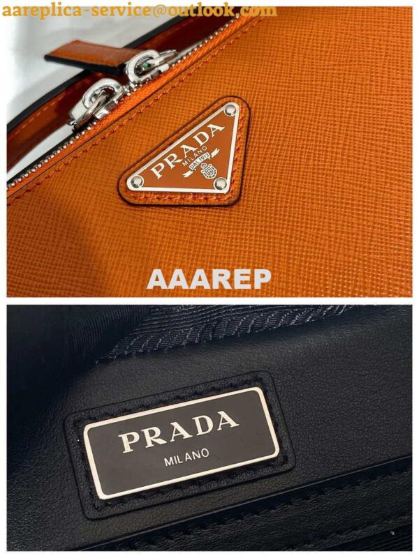 Replica Prada 2VH069 Brique Saffiano leather bag Orange 8