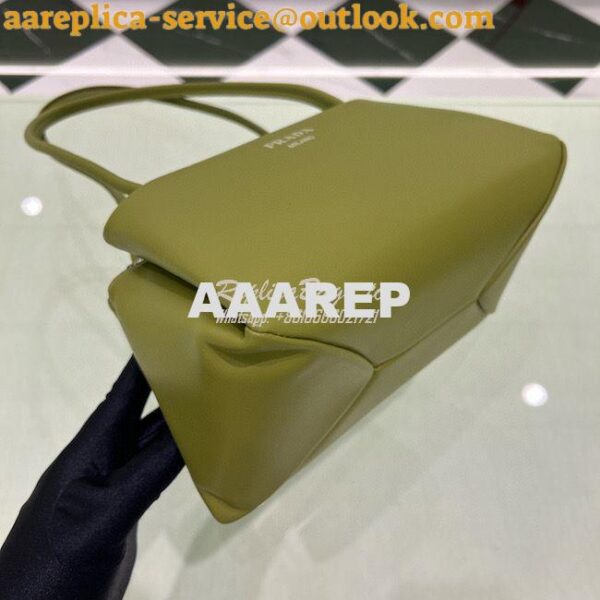 Replica Prada Small Leather Bag 1BA368 Green 8
