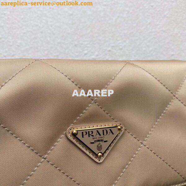 Replica Prada Nylon Vintage Chain Stray Bag 1BD630 Apricot 6