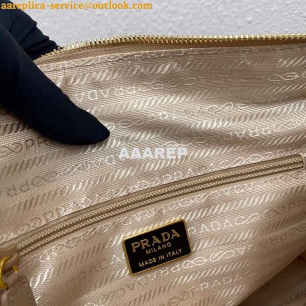 Replica Prada Nylon Vintage Chain Stray Bag 1BD630 Apricot 10