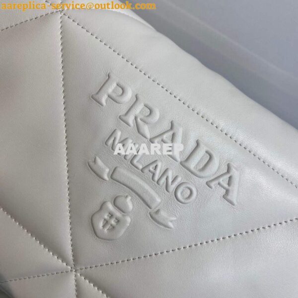 Replica Prada Padded nappa leather shoulder bag 1BD306 Beige 5