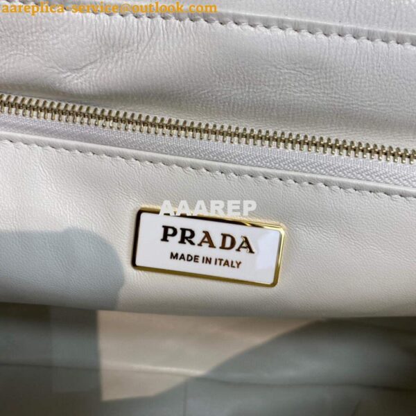 Replica Prada Padded nappa leather shoulder bag 1BD306 Beige 10