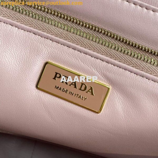 Replica Prada Padded nappa leather shoulder bag 1BD306 Pink 10