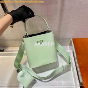 Replica Prada Panier ostrich leather 1BA319 Bag Green 2