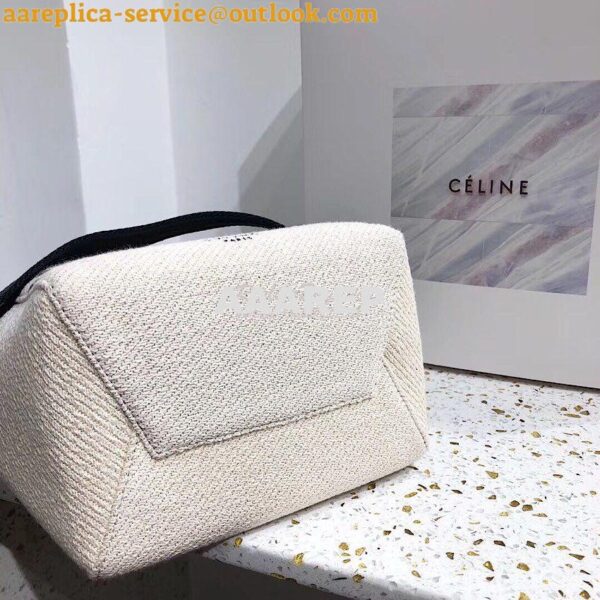 Replica Celine Small Seau Sangle bag in Textured Canvas 9