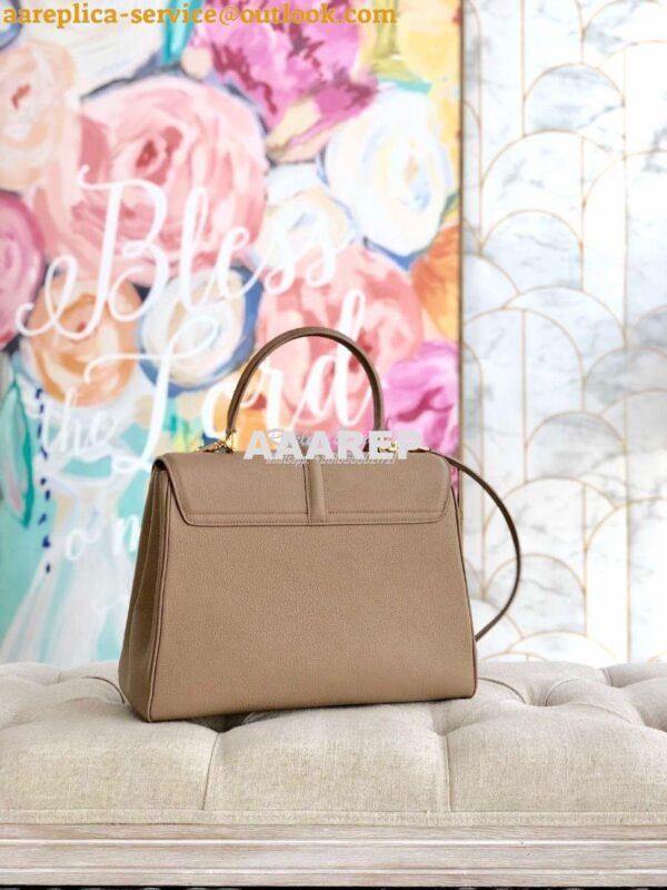 Replica Celine 16 Bag In Grained Calfskin 187373 2 Sizes Beige 4