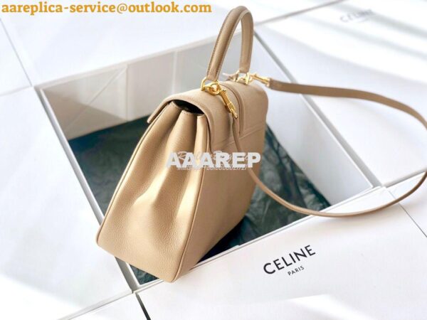 Replica Celine 16 Bag In Grained Calfskin 187373 2 Sizes Beige 7