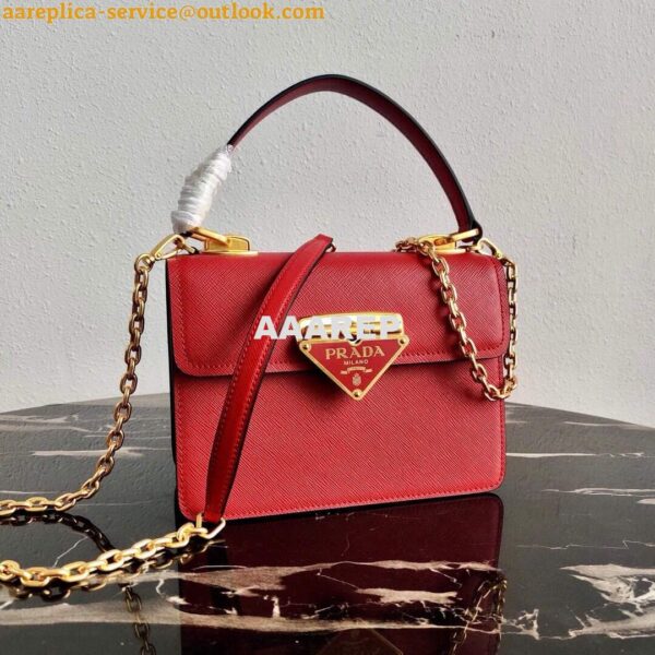 Replica Prada Saffiano Leather Symbole Bag 1BN021 Red 3