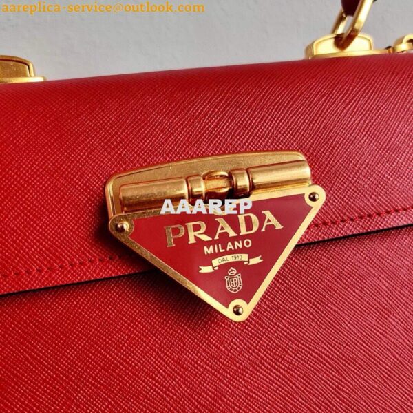 Replica Prada Saffiano Leather Symbole Bag 1BN021 Red 6