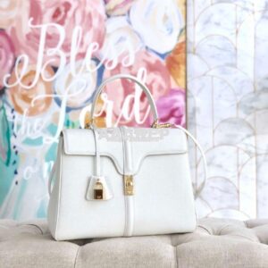 Replica Celine 16 Bag In Grained Calfskin 187373 2 Sizes White