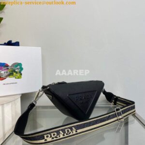 Replica Prada Saffiano Prada Triangle bag 2VH155 Black