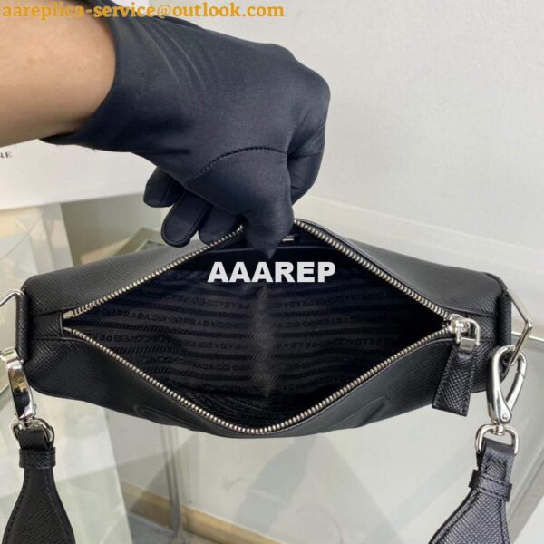 Replica Prada Saffiano Prada Triangle bag 2VH155 Black 7