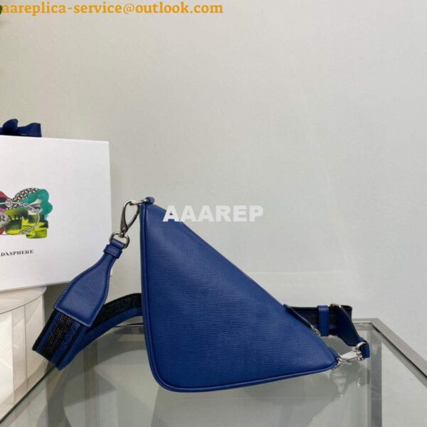 Replica Prada Saffiano Prada Triangle bag 2VH155 Blue 2