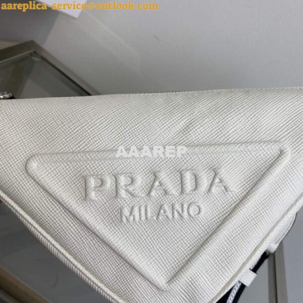 Replica Prada Saffiano Prada Triangle bag 2VH155 White 3