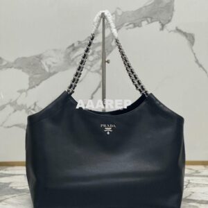 Replica Prada Vintage Calfskin Hobo Shoulder Chain Bag 1BA638