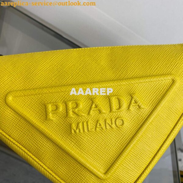 Replica Prada Saffiano Prada Triangle bag 2VH155 Yellow 3