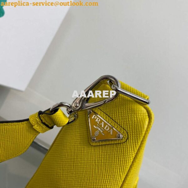 Replica Prada Saffiano Prada Triangle bag 2VH155 Yellow 5