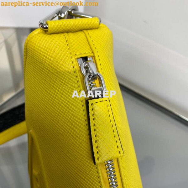 Replica Prada Saffiano Prada Triangle bag 2VH155 Yellow 6