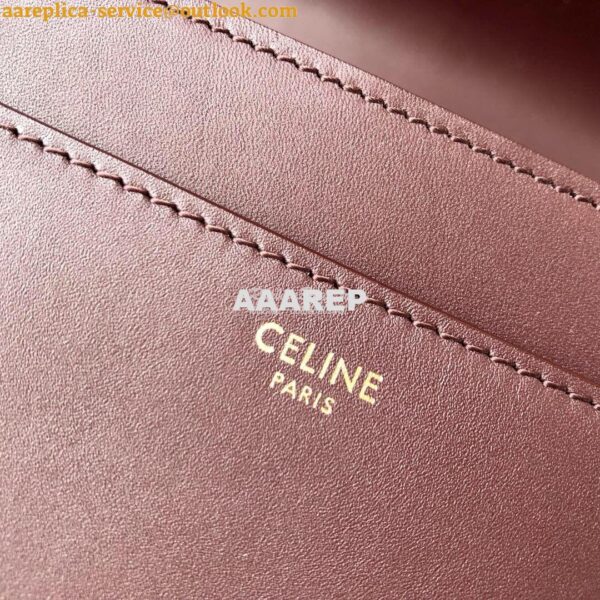 Replica Celine 16 Bag In Satinated Calfskin 187373 2 Sizes Burgundy 6