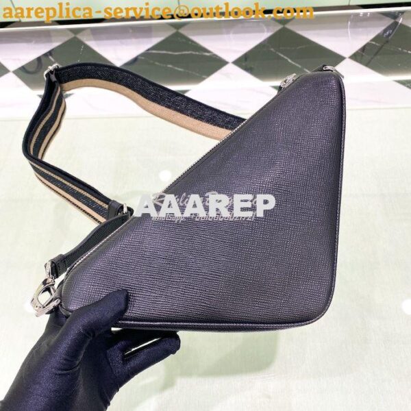 Replica Saffiano Prada Triangle bag 2VH155 Black 11