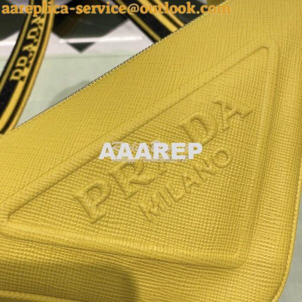 Replica Saffiano Prada Triangle bag 2VH155 Yellow 6