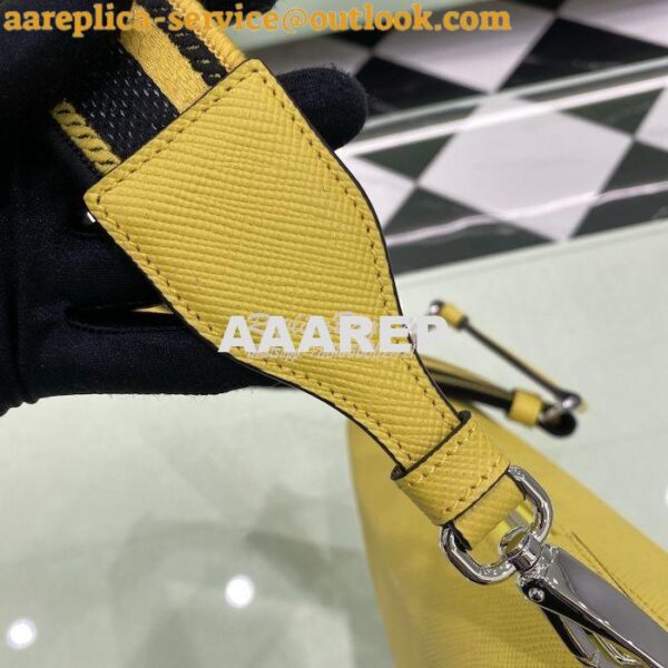 Replica Saffiano Prada Triangle bag 2VH155 Yellow 7