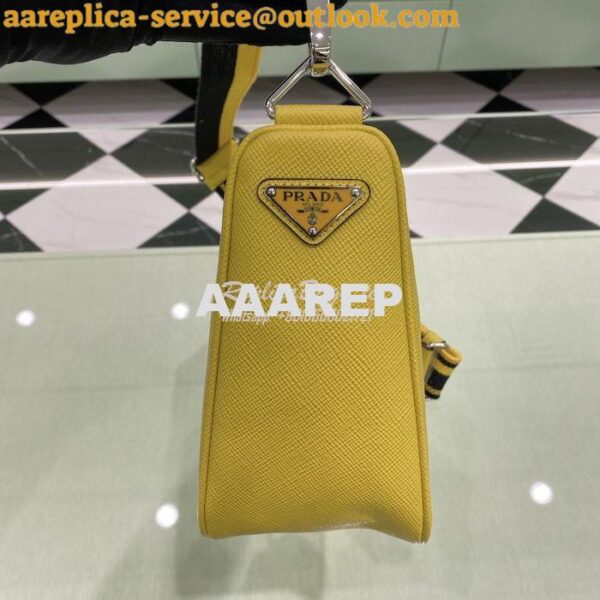 Replica Saffiano Prada Triangle bag 2VH155 Yellow 8