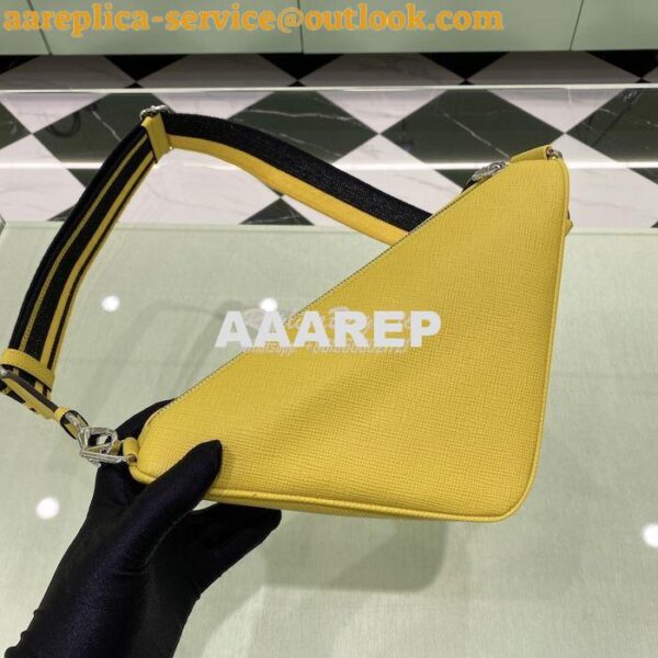 Replica Saffiano Prada Triangle bag 2VH155 Yellow 10