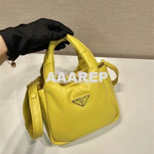 Replica Prada Small padded Prada Soft yellow nappa-leather bag 1BA359 2