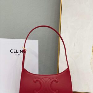 Replica Celine 198153 Shoulder Bag Cuir Triomphe in Smooth Calfskin Red